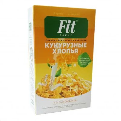 Лот: 9950383. Фото: 1. Fit Parad, Кукурузные хлопья со... Диетическое питание