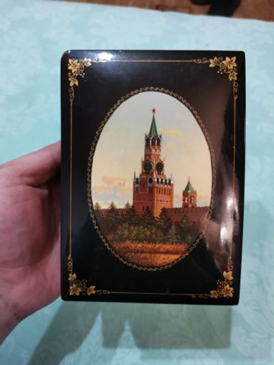 Лот: 18610551. Фото: 1. Шкатулка агитация, папье-маше... Предметы интерьера и быта
