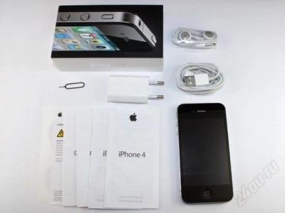 Лот: 2896360. Фото: 1. Новый IPhone 4 Black 16 gb гарантия... Смартфоны