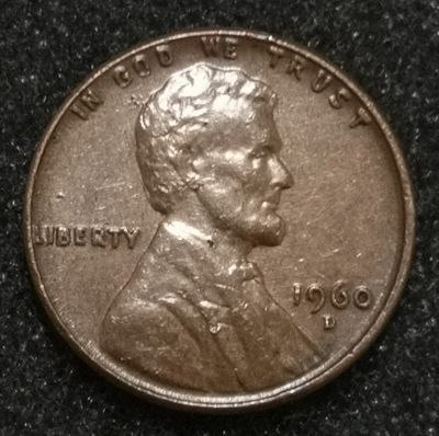 Лот: 23525415. Фото: 1. 1 цент 1960 года. США ("D" - Денвер... Америка
