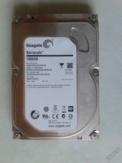 Лот: 5128862. Фото: 1. HDD 1 TB Seagate Barracuda ST1000DM003. Жёсткие диски (HDD)