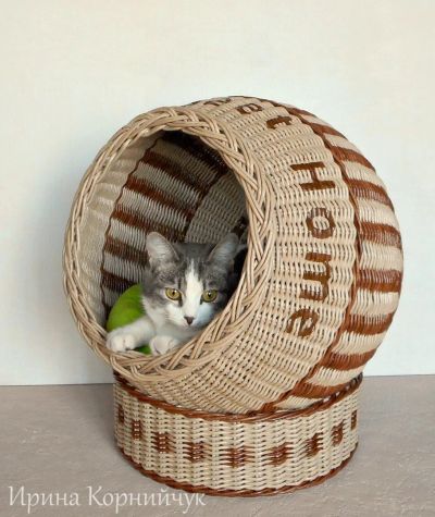 Лот: 15113259. Фото: 1. Кошкин дом "Дом, Милый Дом" плетеный... Домики, переноски, клетки, когтеточки