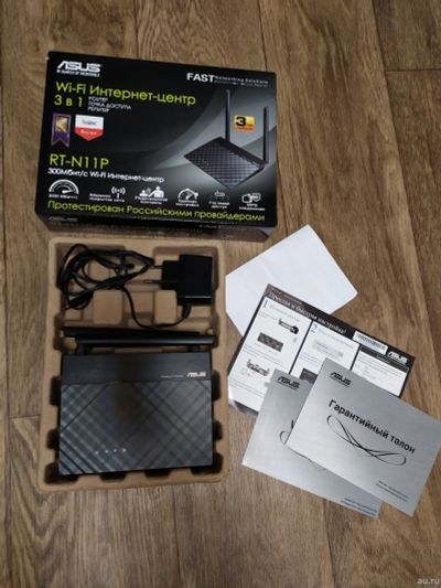 Лот: 18544903. Фото: 1. Wi-Fi роутер Asus RT-N11P. Маршрутизаторы (роутеры)