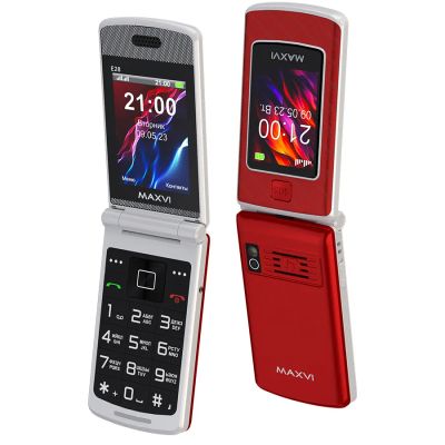 Лот: 25580895. Фото: 1. Сотовый Maxvi E28 Red 2sim/2.8... Кнопочные мобильные телефоны