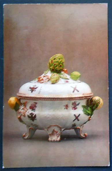 Лот: 7519388. Фото: 1. Открытка Мейсенский фарфор. Миска... Открытки, конверты