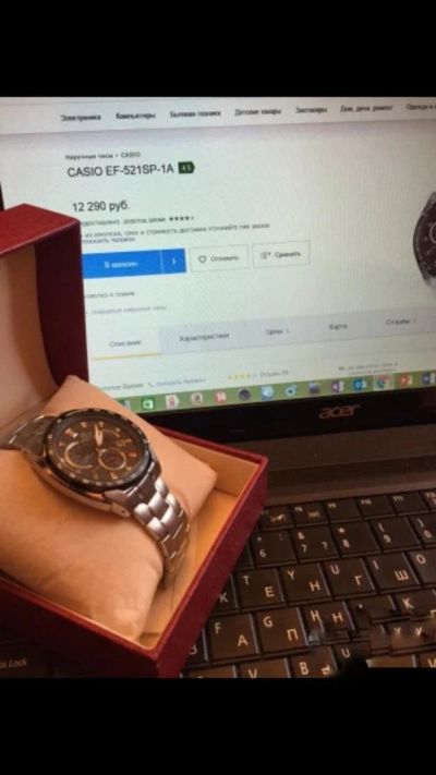 Лот: 9701250. Фото: 1. Продам Часы Casio edifice ef -... Оригинальные наручные часы