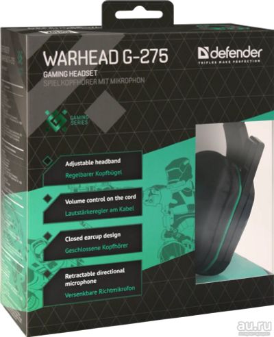 Лот: 8157465. Фото: 1. Наушники Defender G-275 игровые... Наушники, гарнитуры