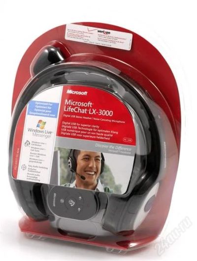 Лот: 2185051. Фото: 1. Microsoft LifeChat LX-3000. Наушники, гарнитуры