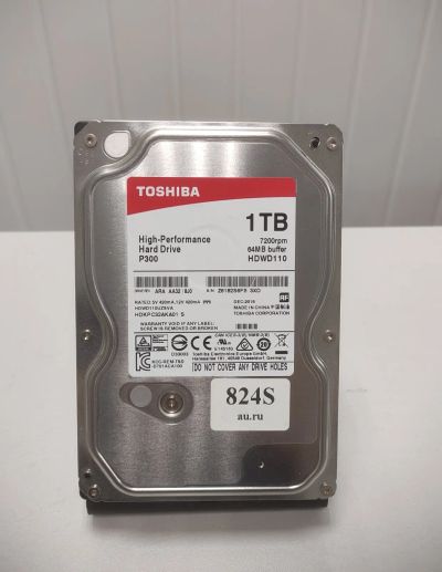 Лот: 24875461. Фото: 1. Жесткий диск Toshiba P300 HDWD110UZSVA... Жёсткие диски (HDD)