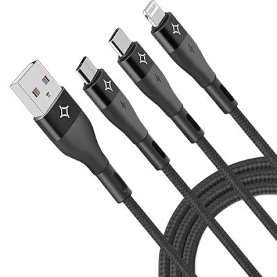 Лот: 22220410. Фото: 1. Кабель Stellarway USB 3 in 1... Дата-кабели, переходники