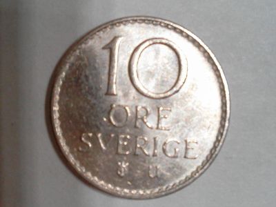 Лот: 14478384. Фото: 1. Монета Швеции 10 эре. Европа