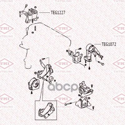 Лот: 21881085. Фото: 1. Опора Двигателя Задняя TATSUMI... Двигатель и элементы двигателя