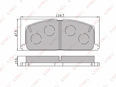 Лот: 19406750. Фото: 1. *Колодка тормозная 1077 PN LYNXauto... Тормозная система
