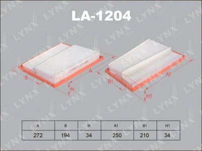 Лот: 13356962. Фото: 1. Lynx LA-1204 Воздушный фильтр. Расходные материалы