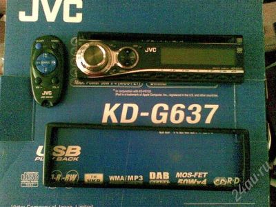 Лот: 641015. Фото: 1. jvc kd-g637 (usb) панель+пульт... Автомагнитолы