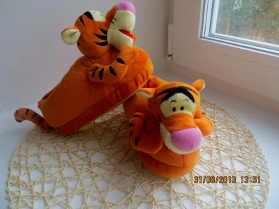 Лот: 3125686. Фото: 1. Тапочки "Тигруня" от 2х до 4х... Домашняя обувь