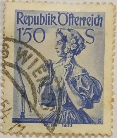 Лот: 25348593. Фото: 1. Марки_Австрии, 1,50 öS -Австрийский... Марки