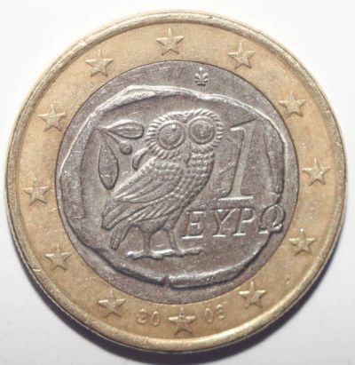 Лот: 10139945. Фото: 1. 1 евро 2003 год. Греция. Европа
