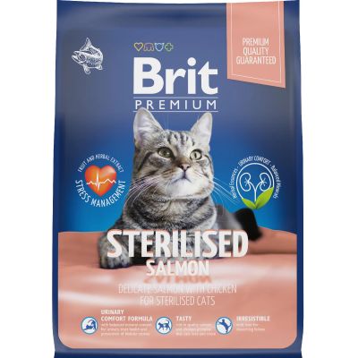 Лот: 22999543. Фото: 1. Brit Premium Cat Sterilised для... Корма