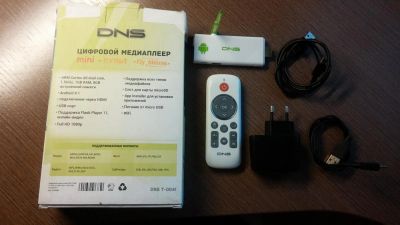 Лот: 4978881. Фото: 1. Медиа плеер SmartTV DNS T-004f. Медиаплееры