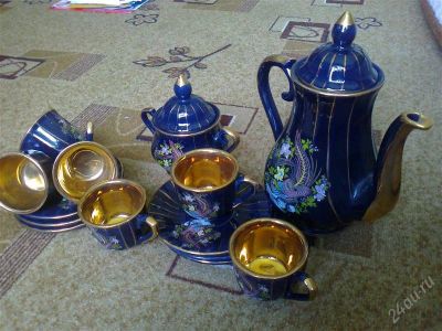 Лот: 2915757. Фото: 1. Сервиз чайный (6 чашек с блюдцами... Сервизы, наборы посуды