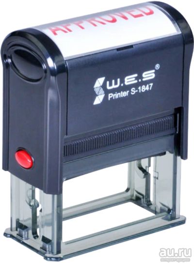 Лот: 14023582. Фото: 1. WES Printer S-1847 (47 x 18) цвет... Печати, штампы, оснастки