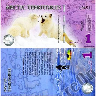 Лот: 3654352. Фото: 1. Арктические территории 1 полярный... Другое (банкноты)