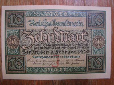 Лот: 3685009. Фото: 1. Германия 10 марок 1920 года. Идеал... Германия и Австрия