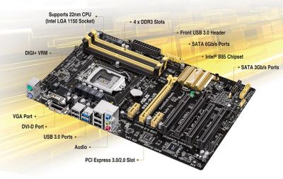 Лот: 15937500. Фото: 1. Материнская плата 1150 ASUS B85-PLUS. Материнские платы