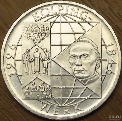 Лот: 16660616. Фото: 1. 10 марок 1996г. Адольф Кольпинг... Германия и Австрия
