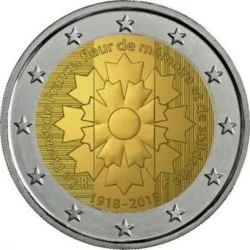 Лот: 11294753. Фото: 1. Франция 2 евро 2018 года. Василек... Европа