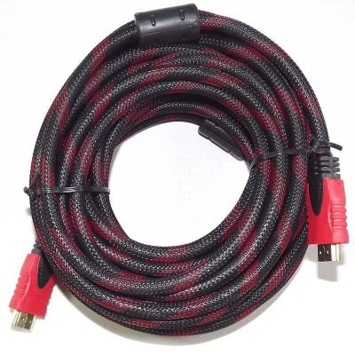 Лот: 20548229. Фото: 1. Кабель hdmi 15M Черный/Красный. Шлейфы, кабели, переходники