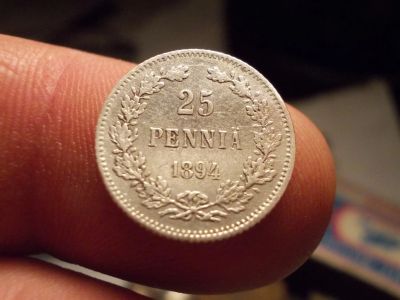 Лот: 12831201. Фото: 1. 25 пенни 1894 года. В сохране... Россия до 1917 года