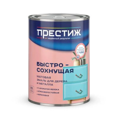 Лот: 24113286. Фото: 1. Эмаль Престиж, Стандарт, быстросохнущая... Краски, лаки, растворитель