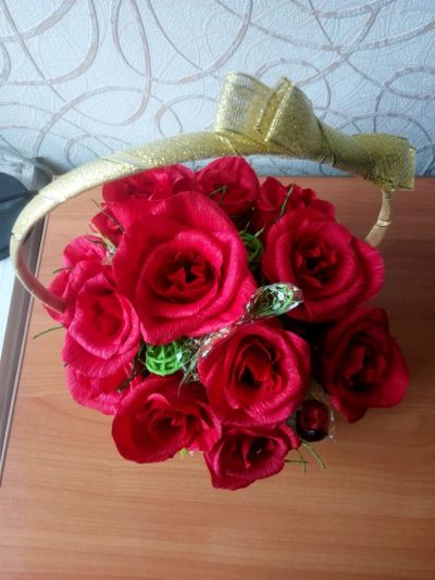 Лот: 11881437. Фото: 1. Букет из конфет. Букеты из конфет, игрушек