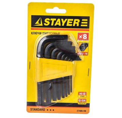 Лот: 23687155. Фото: 1. Набор шестигранников Stayer 8... Наборы инструмента