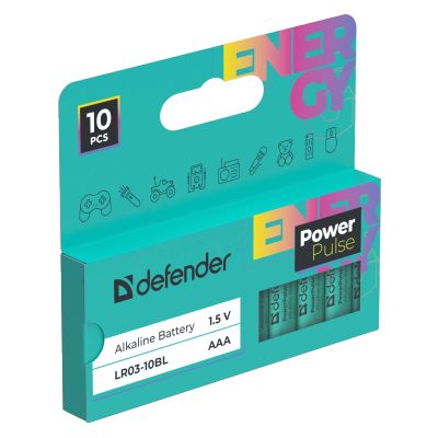 Лот: 25819937. Фото: 1. Батарейка LR03 Defender PowerPulse... Батарейки, аккумуляторы, элементы питания