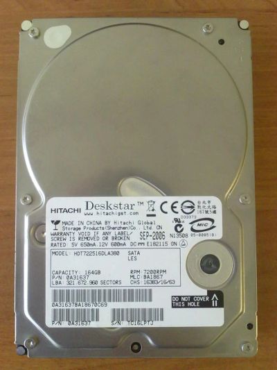 Лот: 6632085. Фото: 1. HDD жесткий диск. Hitachi Deskstar... Жёсткие диски