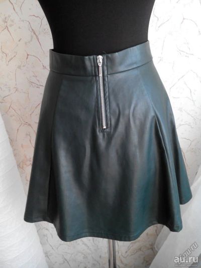 Лот: 8056546. Фото: 1. Юбка Pull&Bear с молнией , кожезаменитель... Юбки