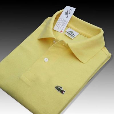 Лот: 4116446. Фото: 1. Футболка Lacoste Поло Желтый размер... Футболки, поло