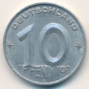 Лот: 8813372. Фото: 1. Германия 10 пфеннигов 1953 года... Германия и Австрия