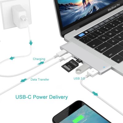 Лот: 11506812. Фото: 1. Macbook usb хаб кард ридер + зарядка... USB хабы
