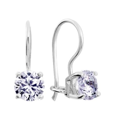 Лот: 23875893. Фото: 1. Серьги детские из серебра с фианитами. Серьги, каффы