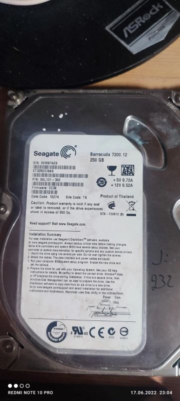 Лот: 19167430. Фото: 1. Hdd. Жёсткие диски (HDD)