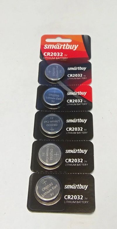 Лот: 9673387. Фото: 1. Литиевая Батарейка CR2032 SmartBuy. Батарейки, аккумуляторы, элементы питания