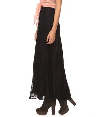 Лот: 5163556. Фото: 1. Юбка макси\ maxi\ в пол из черного... Юбки