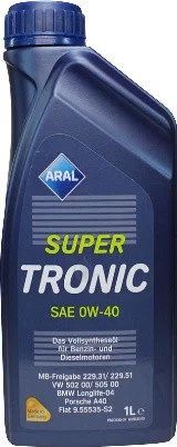 Лот: 14493448. Фото: 1. Aral SuperTronic 0W-40 1л. (Масло... Масла, жидкости