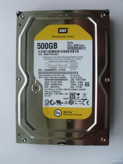 Лот: 15898326. Фото: 1. Продам жесткий диск 500Gb WesternDigital... Жёсткие диски (HDD)