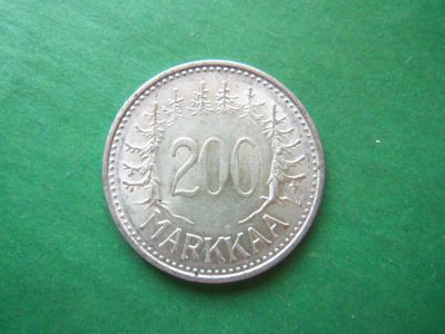 Лот: 19942827. Фото: 1. Финляндия 200 марок 1956 г.,серебро... Европа