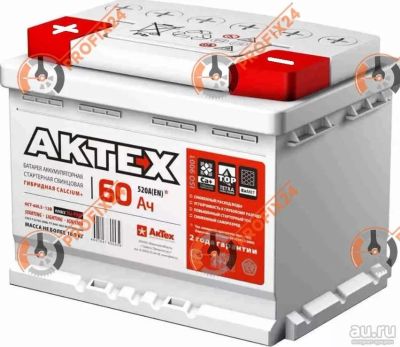 Лот: 13288657. Фото: 1. Аккумулятор AKTEX 60 А/Ч, Прямая... Аккумуляторы